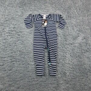 Bonds Zip Wondersuit Baby Size 0 Navy Stripe One-piece Romper Sleepsuit NWT